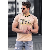 Madmext Camel Baskılı Erkek Tişört 4606-Camel Madmext Camel Baskılı Erkek Tişört 4606-Camel