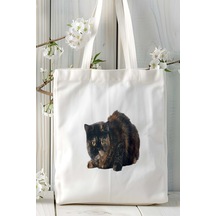 Art Hediye Exotic Shorthair Kedi Kişiye Özel Baskılı Bez Çanta Omuz Çantası Desen 6 Çok Renkli