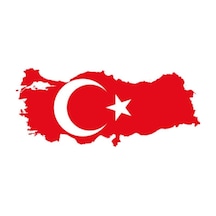 Türkiye Bayrağı Araba Sticker Ufak Boy 19Cm Eninde