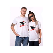 Tshirthane Mr Mrs Taç Sevgili Kombinleri Tshirt Kombini Beyaz