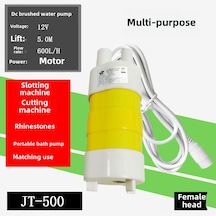 Mufunye 12v Dc Mikro Dalga Pompa - 5m Yükseklik, 10l/dk Debi - Direkt Tip, Dayanıklı Su Alma Cihazı Beyaz Kablolu, 5.5 2.1 Ana Soketli