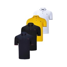 Dörtlü Set T8586 Dewberry Erkek T-shırt-siyah-beyaz-lacivert-sarı