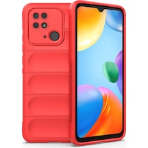 Flzdgnkr Newface Xiaomi Redmi 10c Kılıf Optimum Silikon - Kırmızı