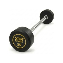 Düz Sabit Bar Çelik Gövde, 3 Mm Kauçuk Kaplama, 30 Mm Çap, Sabit Ağırlık Barı, Fitness Ve Kuvvet Antrenman
