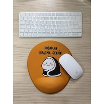 Dobarlan Bıragma Gendini Baskılı Bilek Destekli Oval Mouse Pad Turuncu