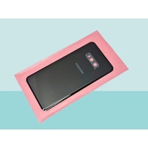 Samsung Galaxy S10 E Uyumlu Arka Kapak Batarya Kapağı - Siyah - Full Lensli Çok Renkli