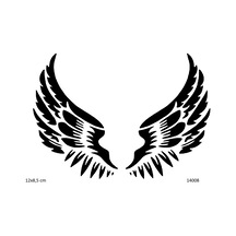 Airbrush Tattoo Kanatlar Yapışkanlı Stencil Süsleme Ve Boyama Kalıbı