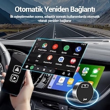 Kablosuz Carplay Android Auto Kabloludan Kablosuza Çevirici Usb Ve Type-c Adaptör