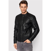 Only & Sons Onsmıke Pu Racer Jacket Otw Vd Erkek Ceket 22012339-siyah Siyah