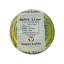 Öznur 2,5 Mm NYA Kablo - 100 Metre Sarı Yeşil