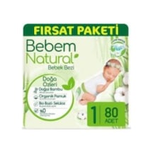 Bebem Natural Yenidoğan Bebek Bezi 1 Numara Fırsat Paketi 80 Adet