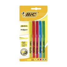 Bıc Intensity Marking Highlighter Fosforlu Kalem 5'li Blister Karışık Renkler, Floresan Su Bazlı Mürekkep 124-Pembe