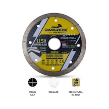 Dawreek Dt007cd 115mm Endüstriyel İnce Segmentli Turbo Elmas Testere Porselen-seramik-mermer