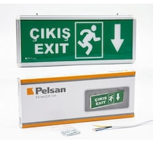 Fazör - Pelsan Çift Yön Çıkış Yönlendirme Armatürü Işıklı Acil Durum Kitli Bataryalı
