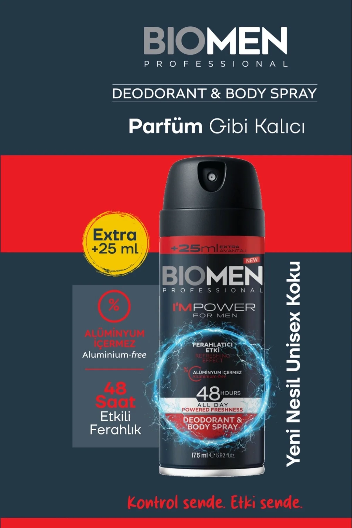 Deodorant & Body Sprey For Men Ferahlatıcı Etki I'm Power 175 Ml