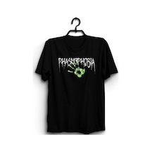 Stoned&Fame Phasmophobia Baskılı Unisex %100 Pamuk Siyah T-shirt SIYAH Siyah