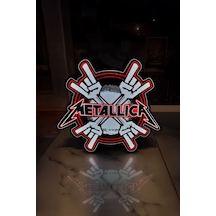 Metallica Tasarımlı Dekoratif Aydınlatma Çok Renkli