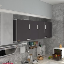 Kenzlife hazır mutfak perenna gri 060*180*22 mutfak banyo dolabı kapaklı raflı