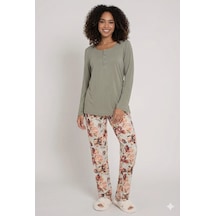 İkikareshop Limissi Viskon Pijama Takımı Çok Renkli