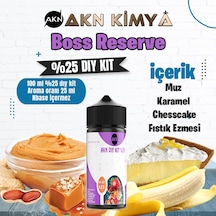 Boss Reserve Cutwood Yoğun Dıy Kit Muz Karamel Kek Gıda Aroması %25 Oranda Aroma İçerir Hazır Değildir 100 Ml