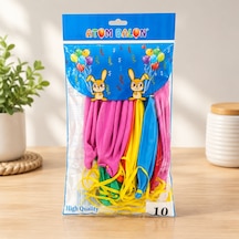 Jumbo Lastikli Balon 10'lu Çok Renkli