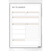 Zamansız Çok Amaçlı Günlük Haftalık Aylık Planlayıcı - A4 Ebat Yapılacaklar - 30 Yaprak - Planner - 2667 Çok Renkli