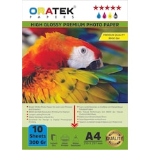 Epson L3251 Fotoğraf Kağıdı A4 Premium Parlak 300 Gr10 Adet, Beyaz