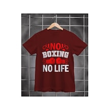 Segungear Noboxing Erkek Regular Fit Baskılı Spor Tişört Bordo - 933501233 Bordo
