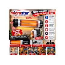 Sun 1500w Banyo Duvar Sobası Suya Ve Neme Dayanıklı 50 Cm Elektrikli Infrared Isıtıcı Siyah - 939564510