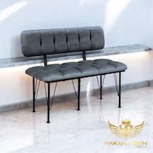By Hakan Aşkın Metal Ayaklı Metal Alt Kasalı New 2025 Sırtlı Bench Bank Füme
