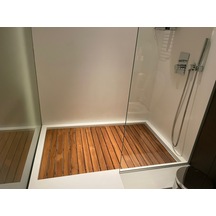 Katlanabilir Ahşap Duş Izgarası (Teak Ağacı)