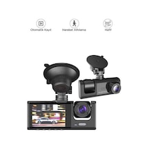 Vothoon Araç İçi 1080p 3 Kameralı Lcd Ekranlı Gece Görüşlü , G-sensör , Geri Görüş Kamera