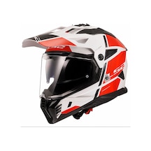 Ls2 Pıoneer 2 Kask Hıll Kask Beyaz-kırmızı M