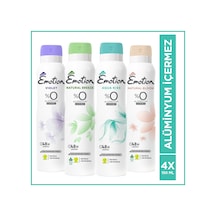 Emotion Aqua Kiss + Natural Breeze + Natural Bloom + Violet Kadın Sprey Deodorant 4 x 150 ML