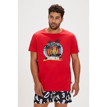 24.01.07.040 Bad Bear Rıcardo Erkek T-shirt Crımson Red 24yyz6000012 Yz6031