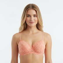 Bonbon Kadın Yarım Kaplı Dantelli Sütyen Bb2079 Oranj