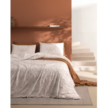Etoile Çift Kişilik %100 Pamuk Ranforce Baskılı Lastikli Nevresim Takımı - Bej 8684427283134 Çok Renkli