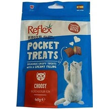 Reflex Pocket Treats Choosy Seçici Kediler için Tavuklu Kedi Ödülü 60 G