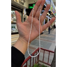 Gümüş Toplu Doğal Kum İncisi Kolye Gl6e36 Altın - Gümüş
