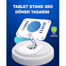 Hubrendy Tekno Katlanabilir Tablet Standı Ayarlanabilir Kaymaz Şeffaf Tasarım