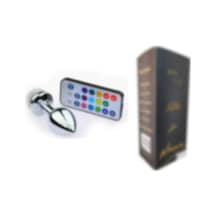 Lilitu Shop Uzaktan Kumandalı Led Işıklı Orta Boy Çelik Anal Plug