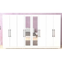 Damla 8 Kapaklı Dolap Gardırop Beyaz - Ücretsiz Kurulum