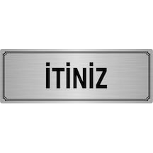 Metal Yönlendirme Levhası, Departman Kapı İsimliği İtiniz 10x20 cm Gümüş Renk