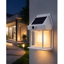 Astraltech Güneş Enerjili Duvar Lambası 1800mah Bataryalı Hareket Sensörlü