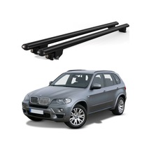 Kanca Bmw X5 E70 2007-2013 Uyumlu Siyah Kilitli Ara Atkı 130cm Port Bagaj Tavan Barı