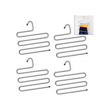 Gri Metal Pantolon Askısı 4lü Gri