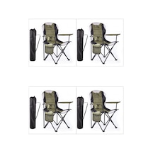 Katlanabilir Kamp Koltuğu 4'li Set Haki