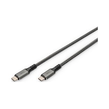 Digitus Usb 4.0 Tip C Bağlantı Kablosu Usb 4 Bağlantı Kablosu, Tip C Tip C, Alüminyum Pp Örgülü, 8k 60hz, Pd3.1, 40gbits/s, 1 Metre, Siyah Renk Digitus Usb 4.0 Type-c Connection Cable Usb 4 Connection Cable, Typec To Typec, Al-housi-135539