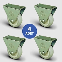 4 Adet Ep02Zkc50. Sabit Maşalı Pvc Kaplı Mobilya Tekerleği.