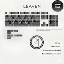 Mekanik Klavye Tuş Takımı - Keycap Seti- Siyah Şeffaf 118 Tuşlu - Tuş Takımı
